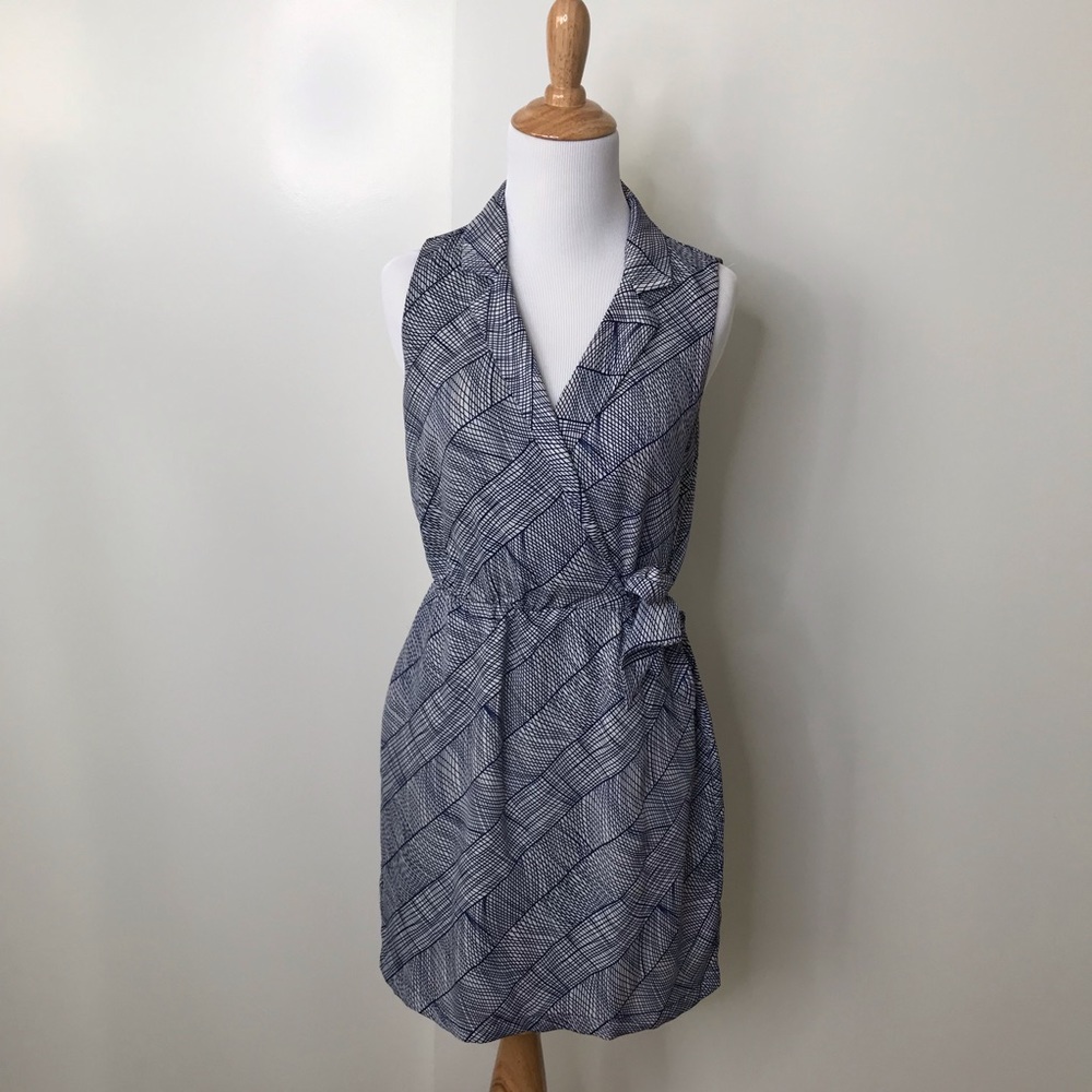 Blue&White Printed Dress